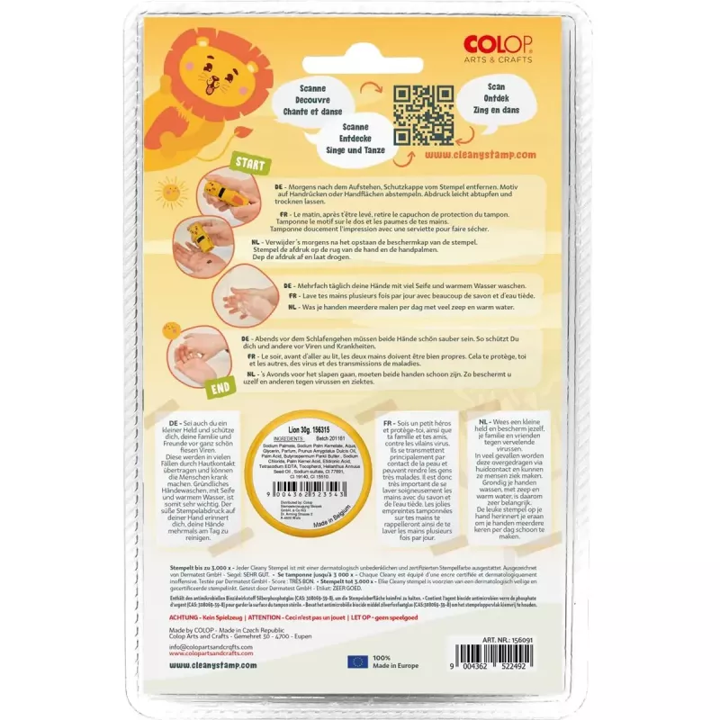 Pečiatka Colop 156693 okrúhla viacfarebná pre deti