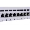 Patch panel LANBERG PPF6-9012-S, 12-port, kov, sivý, 1HE, 215×130×44.5 mm