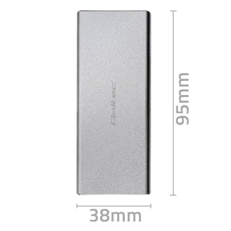 Hliníkové puzdro QOLTEC 51833 pre M.2 SSD, SATA na USB 3.0, podporuje až do 2 TB
