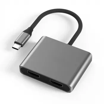 Adaptér USB Type-C - 2x HDMI 4K