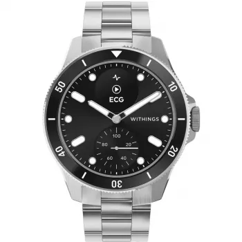 Withings ScanWatch Nova 1.6 cm (0.63 inch) OLED 42 mm hybridná čierna, nerezová oceľ GPS (satelitné)