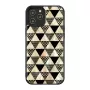 Ochranné puzdro iKins pre Apple iPhone 12 Pro Max — čierna pyramídová štruktúra
