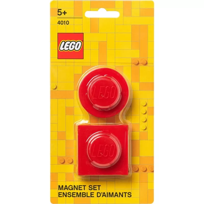 Sada magnetov od Room Copenhagen, model 40101730 (červená) – dekoratívne magnety v štýle LEGO
