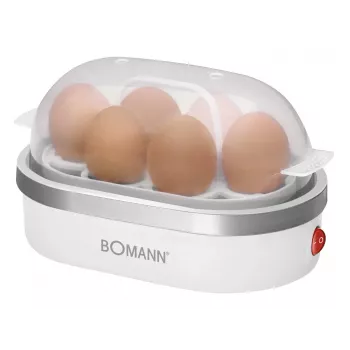 Varič vajec Bomann EK 5022 CB 6 vajec 400 W strieborná transparentná biela