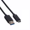 ROLINE - USB kábel - USB Type-C (M) - 9-pin USB Type-A (M) - 50 cm (USB 3.1) - zaliaty - čierny (11.02.9010)