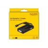 DeLOCK Mini DisplayPort 1.2 na VGA HDMI DVI Audio 4K pasívny čierny