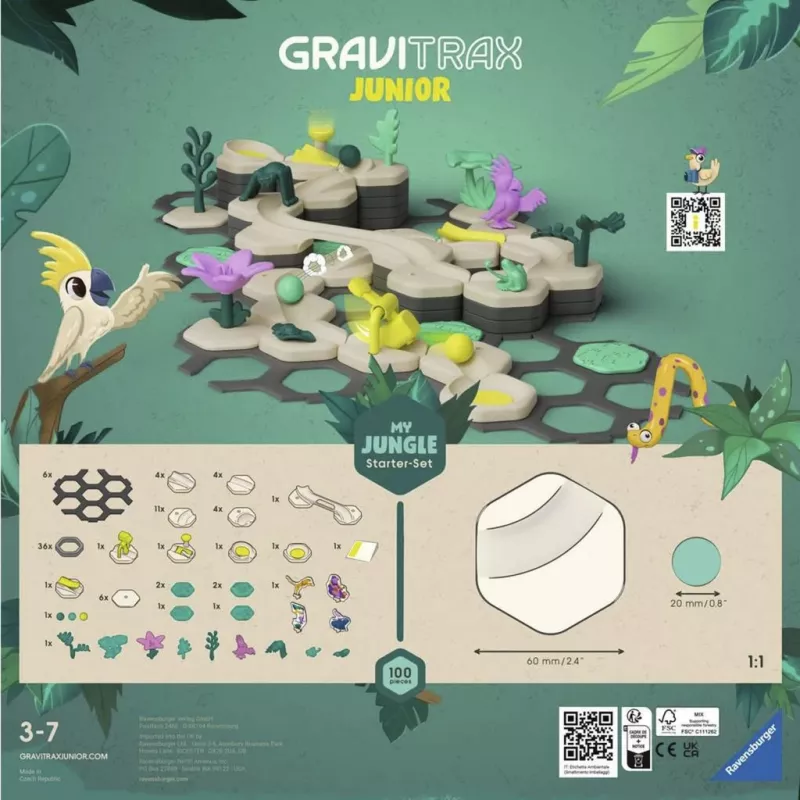 Ravensburger GraviTrax Junior štartovacia súprava L Jungle, dráha (27499)