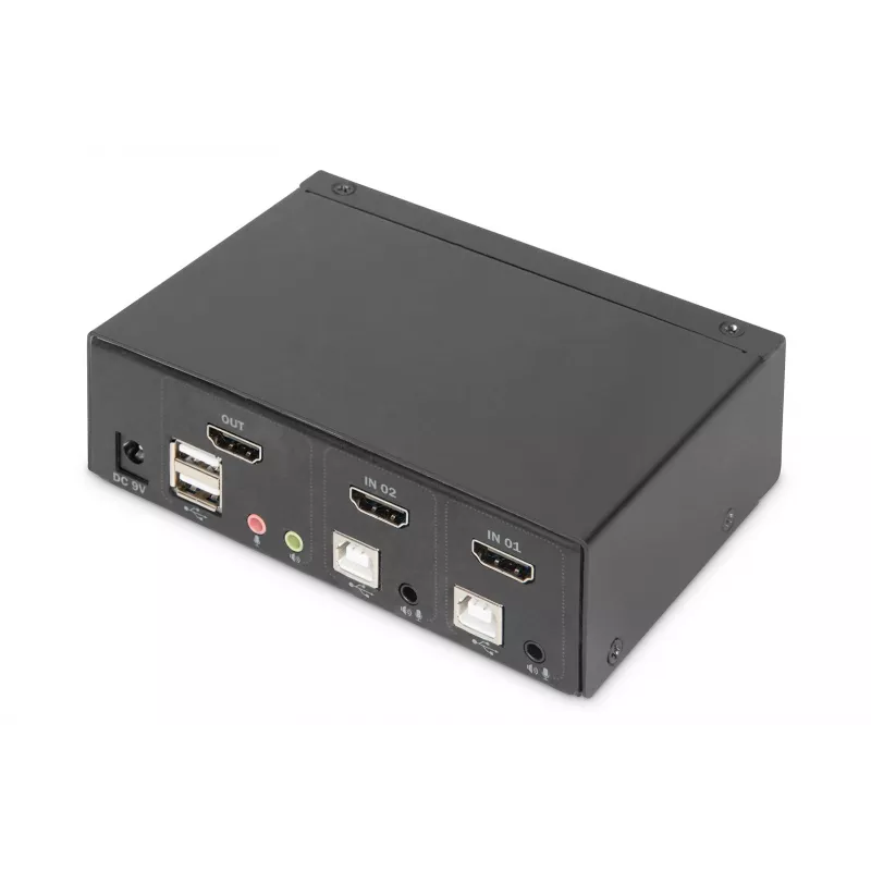 KVM prepínač Digitus 2 porty Single Display 4K HDMI