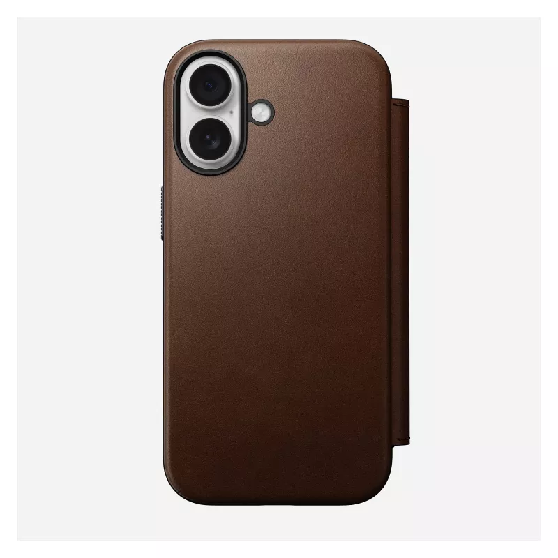 Folio puzdro na telefón Nomad NM014209858 pre Apple iPhone 17, 16 cm (6,3 palcov), hnedé, 4 priehradky na karty