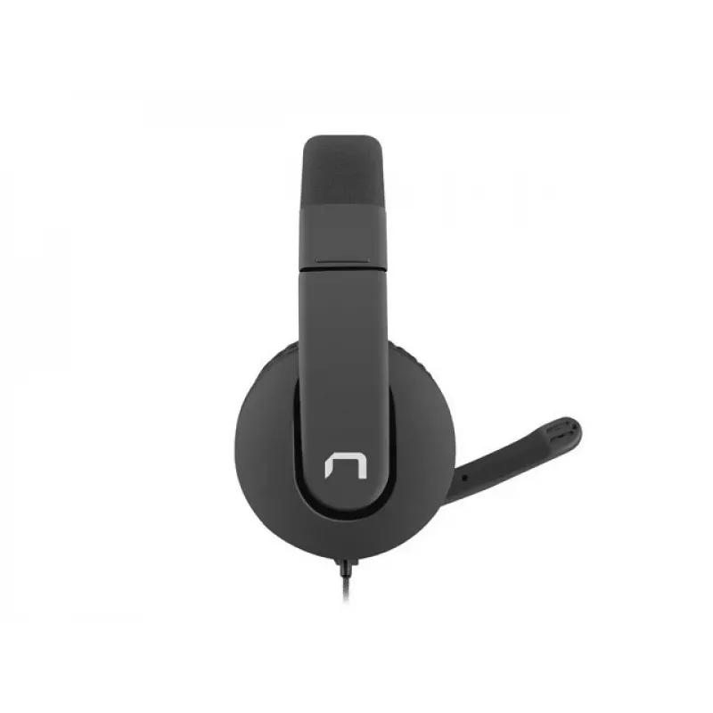 Drôtový binaurálny headset NATEC Rhea s mikrofónom na ramienku, 3,5 mm konektory, 2,2 m kábel, 32 Ω impedancia