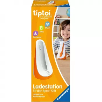 tiptoi nabíjacia stanica Ravensburger 00111 interiérová nabíjacia stanica pre stylus pero oranžová biela