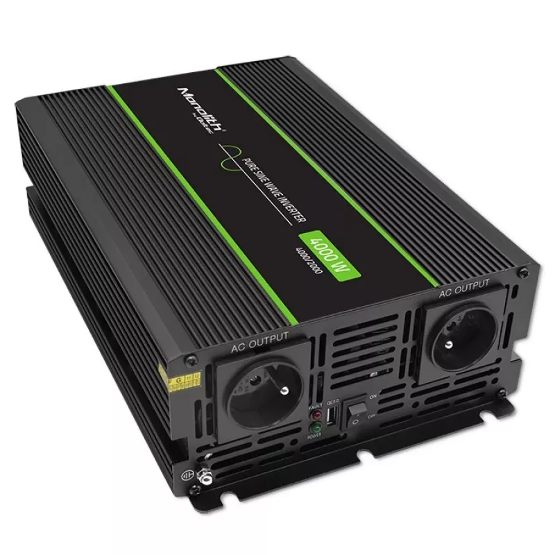 Qoltec Monolith napájací adaptér/menič auto 4000 W čierny
