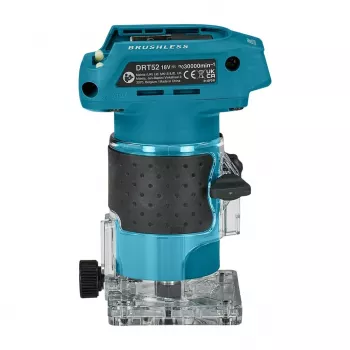 DRT52Z Makita 18V LXT akumulátorová bezuhlíková horná fréza 6 mm (1/4