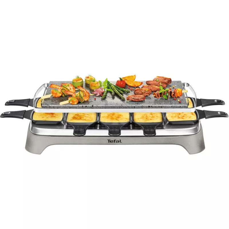 Raclette gril Tefal PR457B pre 10 osôb 1350 W sivý