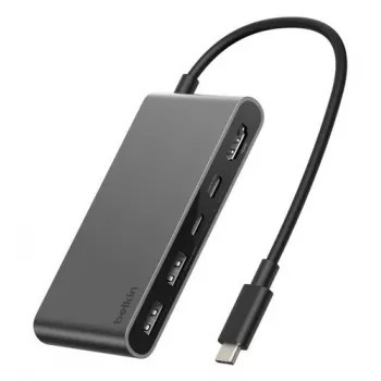 Belkin Connect, USB Type-C, HDMI, USB 2.0 Type-A, USB Type-C, 5000 Mbit/s, 60 Hz, 3840 x 2160 pixelov, čierna
