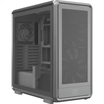 PC Midi Tower Cooler Master MasterFrame 600 Mesh strieborná — podporuje ATX/EATX, vpredu 2×200mm, 2,5-palcové/3,5-palcové disky