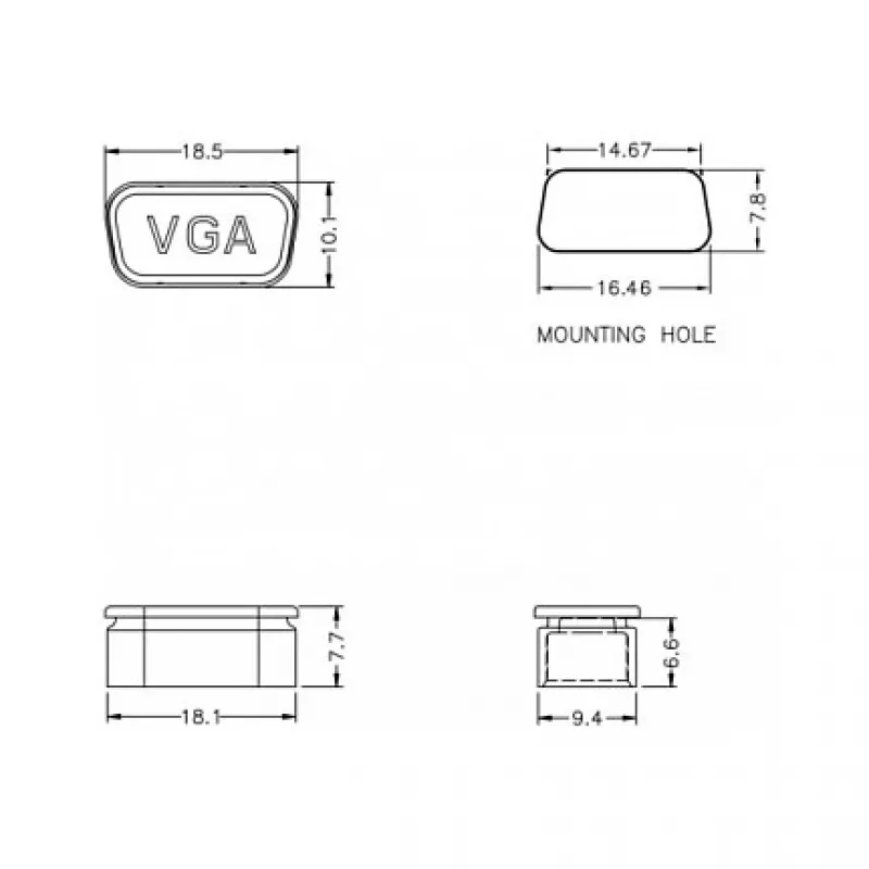 Ochranná krytka konektora samica VGA DeLOCK 60162
