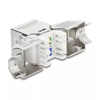 RJ45 Keystone modul konektor samica Cat.6A bez nástroja 90° DELOCK 90800