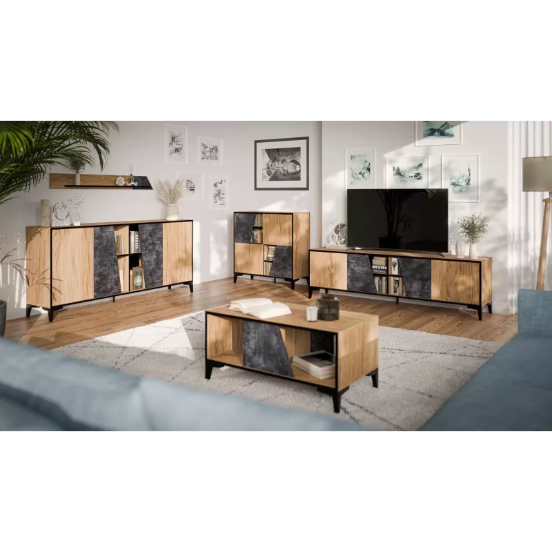 Cama konferenčný stolík OVO 90x50xV39 dub/betón