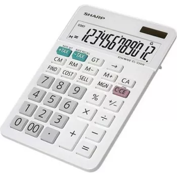 Kalkulačka Sharp EL-334 W solárna/batériová – praktická základná kalkulačka s duálnym napájaním