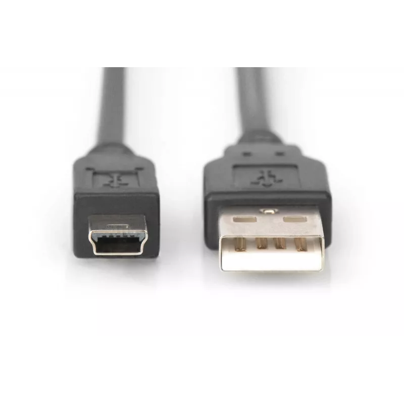 ASM AK-300108-018-S ASSMANN kábel USB 2.0 HighSpeed CanonType USB A / Mini-USB B (5-kolíkový) konektor samec 1,8 m
