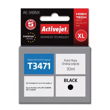 Activejet AE-34BNX atrament (náhrada za Epson 34XL T3471; Supreme; 30 ml; čierny)