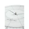 NeXtime hodiny 8125 Fancy Round, Ø43 cm, nástenné, biele/strieborné