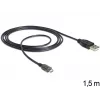 USB kábel DeLOCK USB 2.0-A - USB micro-B 1,5 m