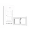 Smart Switch Frame H2 2-násobný Aqara FE-X01D-W