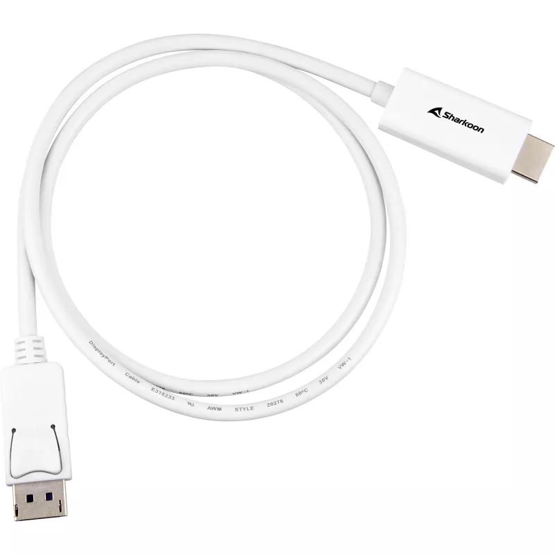 DisplayPort 1.2 adaptérový kábel Sharkoon 4K, dĺžka 1 m