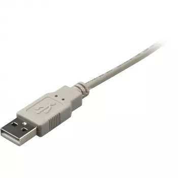 USB 2.0 kábel, USB-A konektor samec > USB-B konektor samec (sivý, 0,5 metra)
