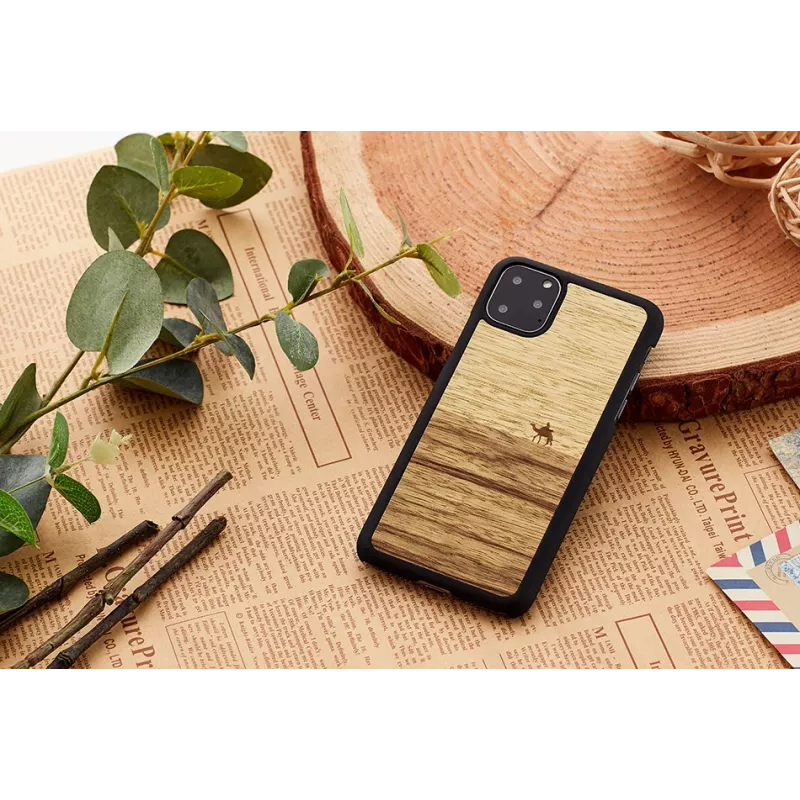 Puzdro na smartphone man and wood pre iPhone 11 Pro — terra čierna