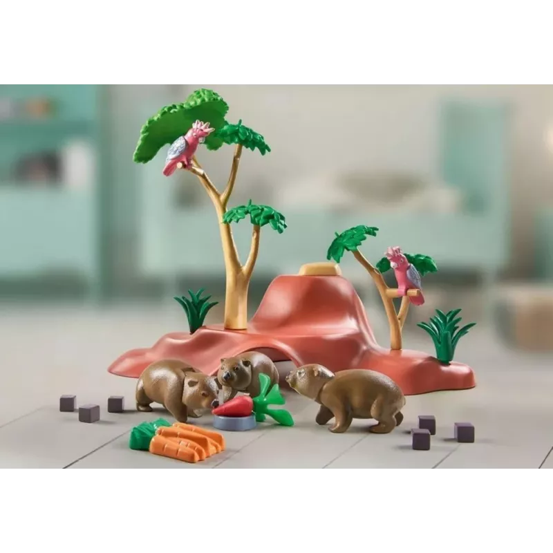 Wiltopia 71625 sada figúrok Wombat Shelter
