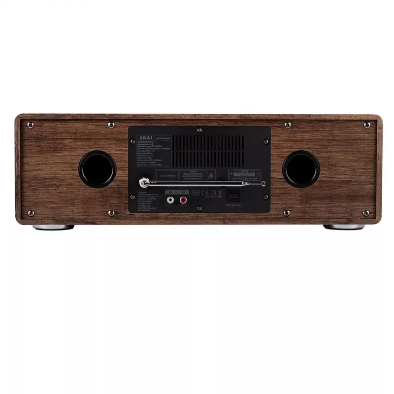 Micro-HiFi systém AKAI AM-100 RHAPSODY — kompaktný audio mini systém s integrovaným zosilňovačom a prehrávaním CD/USB