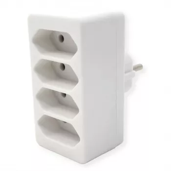 Zásuvkový blok Bachmann 921.273 – 4× euro zásuvky, biele PVC
