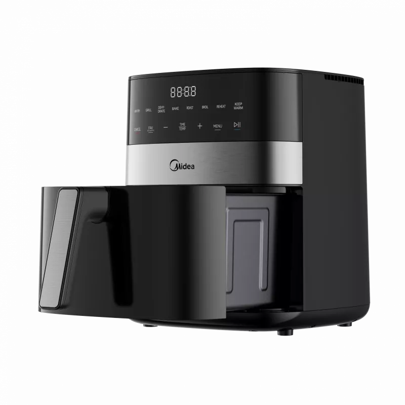 Midea teplovzdušná fritéza | MF-CN65E | výkon 1700 W | objem 6,5 L | čierna
