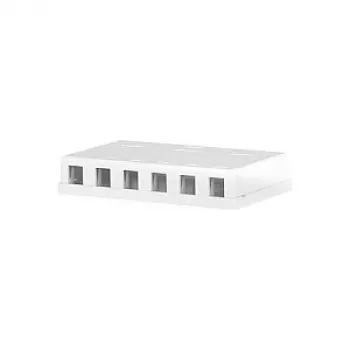 EFB-Elektronik Keystone zásuvka, 6 portov, na omietku, čistobiela, bez modulov Výrobca: EFB Elektronik (EC020400006)