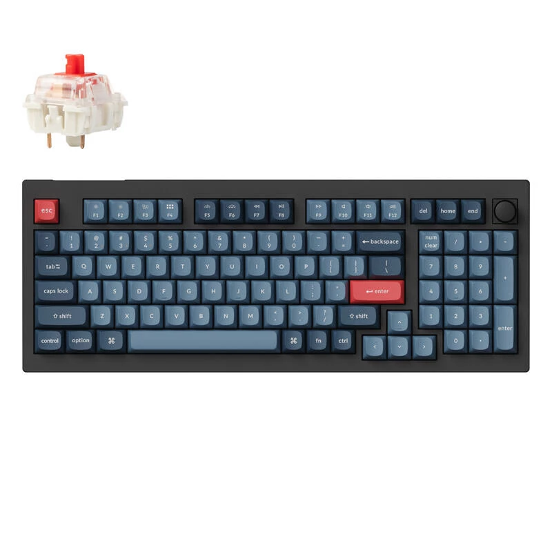 Klávesnica Keychron V5 Max Universal RF Wireless Bluetooth čierna sivá 96% mechanická