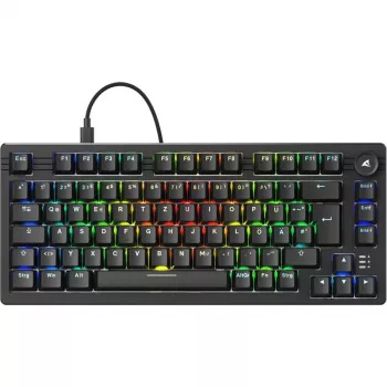 Sharkoon SGK25 klávesnica Home USB QWERTZ nemecká čierna 75% RGB LED