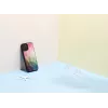 Ochranné puzdro iKins pre Apple iPhone 12 / 12 Pro — dizajn vodných kvetov, čierna