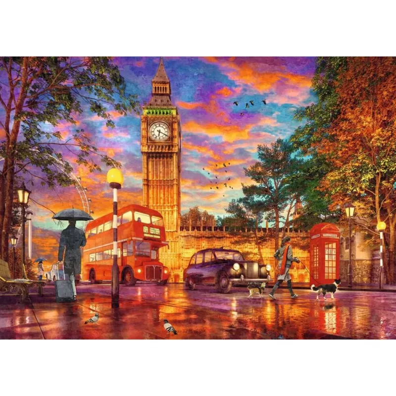 Puzzle Západ slnka v Londýne (1000 dielikov)