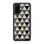 Ochranné puzdro na telefón iKins pre Samsung Galaxy S20 – pyramídová štruktúra, čierne