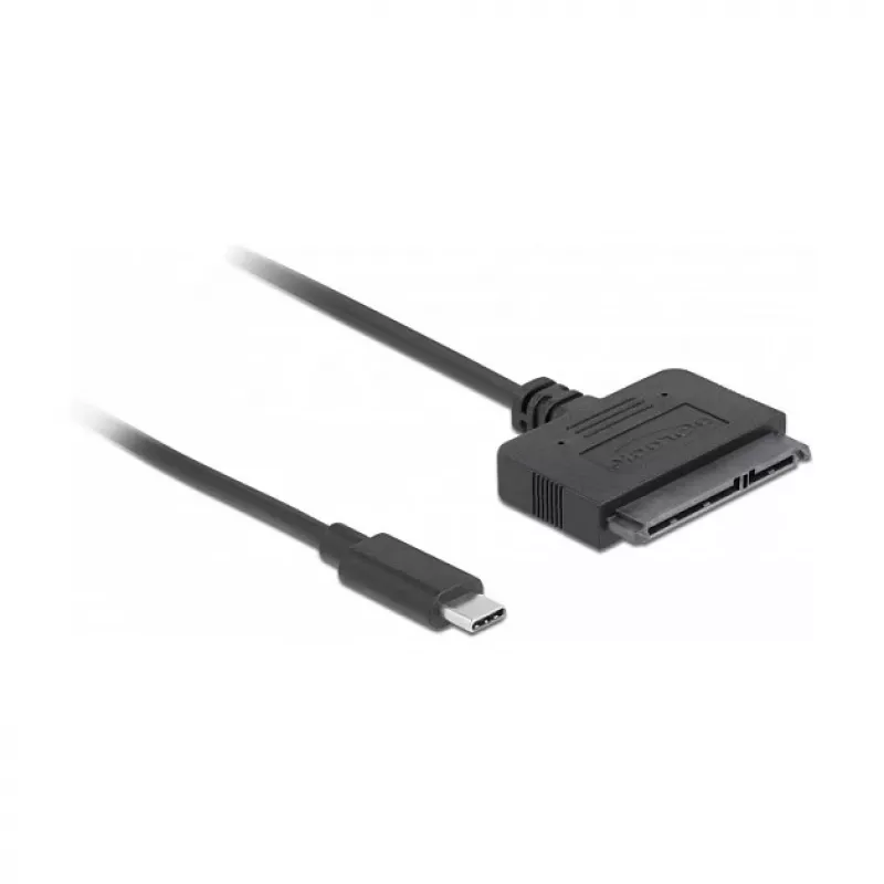 DeLOCK 63803 konvertor z USB Type-C na 22-pinový SATA 6 Gb/s, 2,5 palca, USB 3.2 Gen 2, 0,5 m, čierny