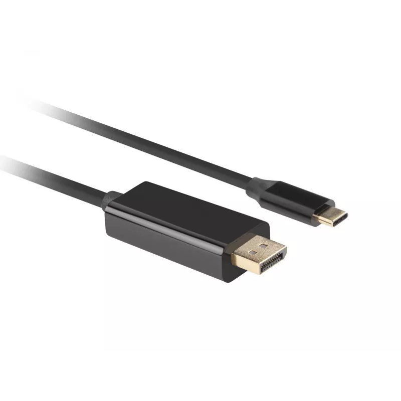 Lanberg CA-CMDP-10CU-0010-BK kábel USB-C na DisplayPort 1 m, 4K/60Hz, HDR, 21,6 Gb/s, pozlátené konektory, čierny