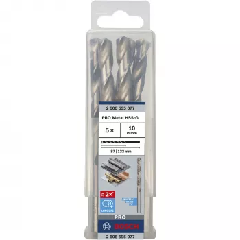Sada vrtákov Bosch HSS-G 5 ks priemer 1 cm
