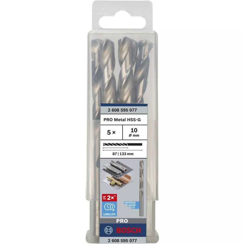 Sada vrtákov Bosch HSS-G 5 ks priemer 1 cm