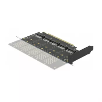 DeLOCK PCI Express x16 karta na 5 x interné M.2 Key B / SATA