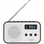 Adler AD 1907 digitálne PLL rádio, AM/FM, 40 predvolieb staníc, budík s odloženým budením, USB-C, vstavaná nabíjateľná batéria, 3,5 mm konektor, biele/čierne