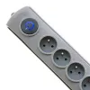 Prepäťová ochrana Qoltec 50166 sivá 6 AC zásuviek 230V 3m