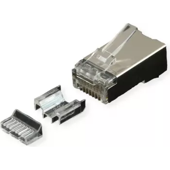 ROLINE RJ45 konektor Cat.6A tienený+vložka 10 kusov (21.17.3099)